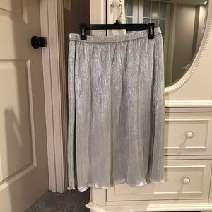 Pleated Metallic Skirt- Chelsea and Violet
